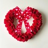 Large 11.8"x25" Red Valentine Tree Topper Bow with Pink Heart