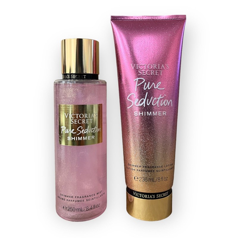 Victoria's Secret Pure Seduction Shimmer Bundle Fragrance Mist and Lotion