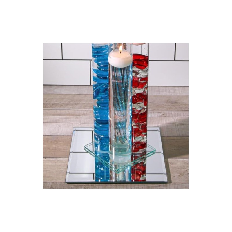 Eastland® 8" Square Beveled Centerpiece Table Mirror Set of 10