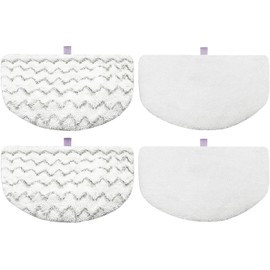 Paquete de 4 almohadillas de recambio para trapeador a vapor Powerfresh Bissell 1940 1440 1544 1806 2075 Series, modelo 5938 19402 19404 19408 19409 1940A 1940F 1940Q 1940T 1940W, microfibra lavable, reutilizable