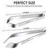 2 Pcs Fish Bone Tweezers, Stainless Steel Flat and Slant Tweezers, Pliers