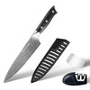 Glowbobo 8" Super Sharp Professional Chef's Knife with Finger Guard
