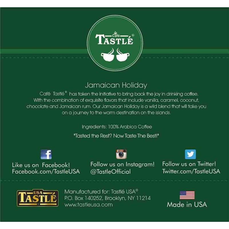 Cafe Tastlé Jamaican Holiday Single Serve Coffee, 12 Count