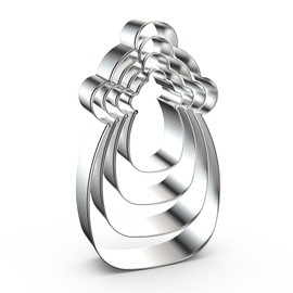 Baby Bottle Cookie Cutter Set for Baby Shower Baking, 5/4/3/2 inch, 4 Piece, Stainless Steel