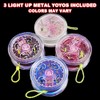 ArtCreativity Yoyos de metal iluminados para niños, juego de 3,