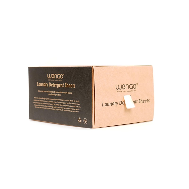 Wenge Laundry Detergent Sheets Eco-Friendly 240 Sheets No Plastic Jug,
