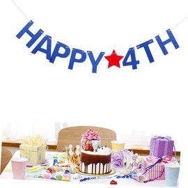 Gadpiparty American Flag Banner Happy 4th of July Patriotic Party Supplies Bunting Decor Lightweight Elegant Festive Garlands