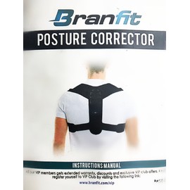 Branfit Lot of 2- Posture Corrector & Back Support Brace for Women and Men by BRANFIT