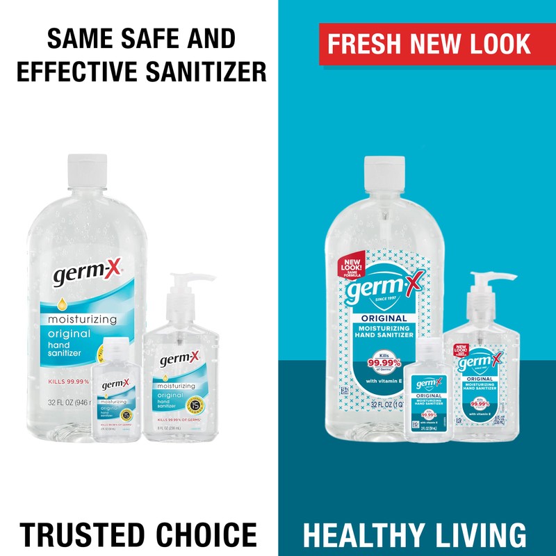 Germ-X Original Hand Sanitizer, 2 Fl Oz (Pack of 48),