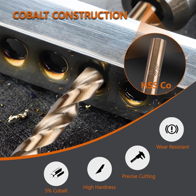 Hymnorq 25/64 Inch Dia. x 5.12 Inch Long M35 Cobalt