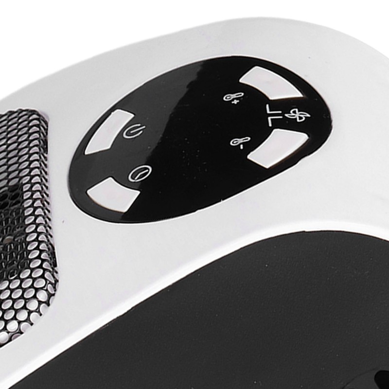 500W Black and White Mini Electric Heater Portable Wall Mounted