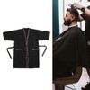 Haircut Gown with Pocket Short Sleeve Professional Belt Grooming Work