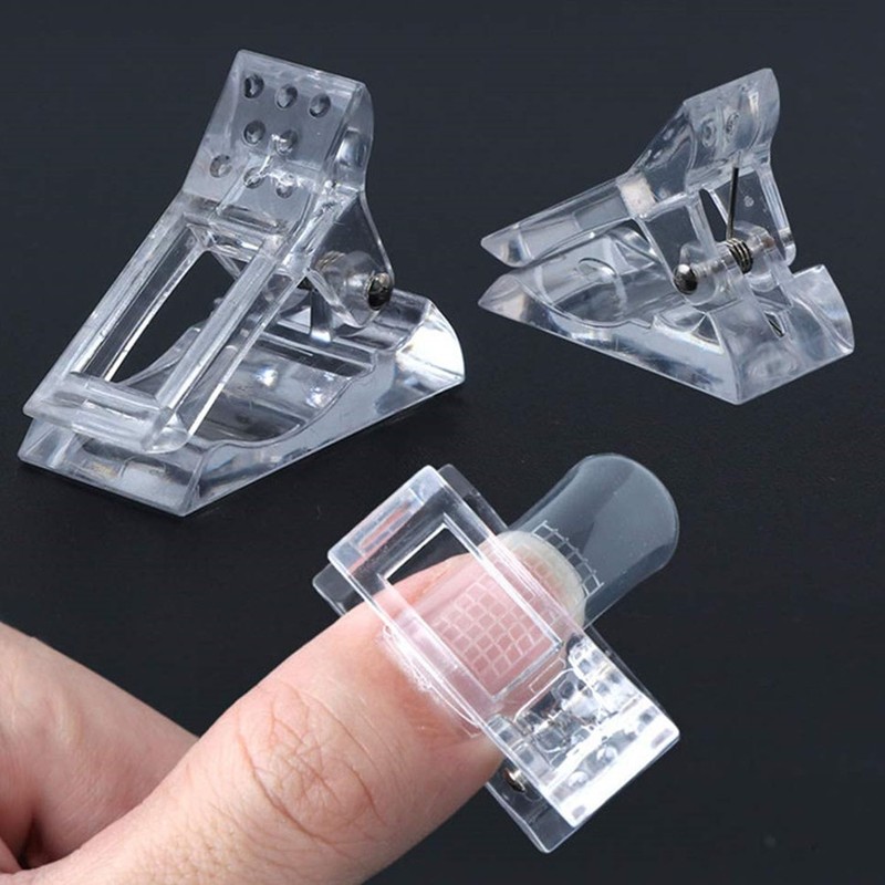 10 Pieces Transparent Nail Clips, Gel Nail Clips, Crystal Nail