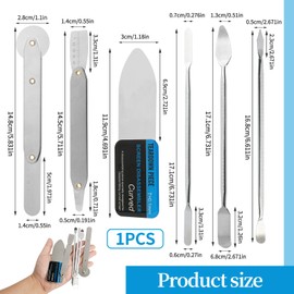 6-Piece Metal Spudger Pry Tool Kit for Electronics Repair - Includes Ultra-Thin Pry Tools, Spudgers, and Mini Pry Bars for Laptop, Cell Phone, Tablet, and Computer Repairs