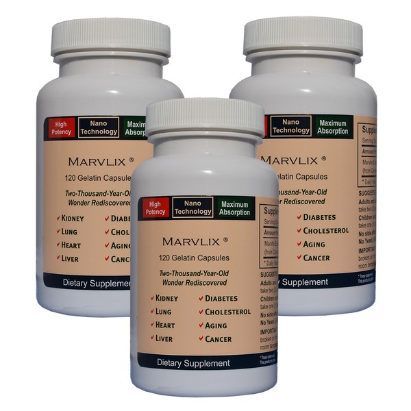 Marvlix w/ Cordyceps Sinensis Mushroom For Immune Health & Longevity (3) Save 7%