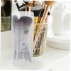 ABOOFAN 2Pcs Dustproof Makeup Brush Holder with Lid Cosmetic Organizer