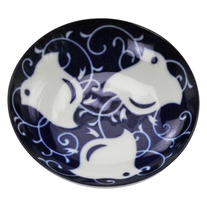 Mino Ware 145095 (5) Small Plates, Set of 5, Arabesque
