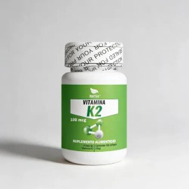 Vitamina K2 100 Mcg 100 Cápsulas, Calidad Premium Natural