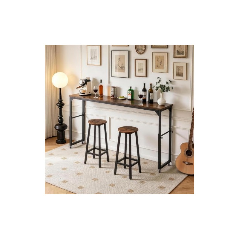 Aibiju Over Bed Desk with Wheels Adjustable Height, King Size