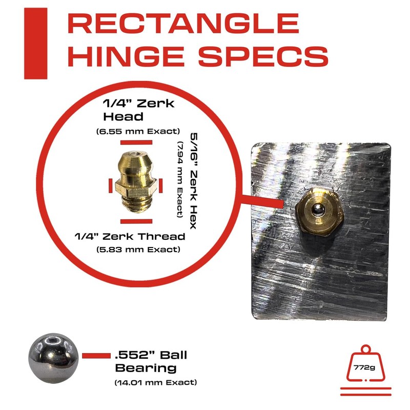 Sidco Supply 5” Inch Weldable Rectangle Hinges – Heavy Duty