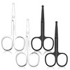 XLIUAX 4 Pcs Nose Hair Scissors, Rounded Tip Eyebrow Scissors