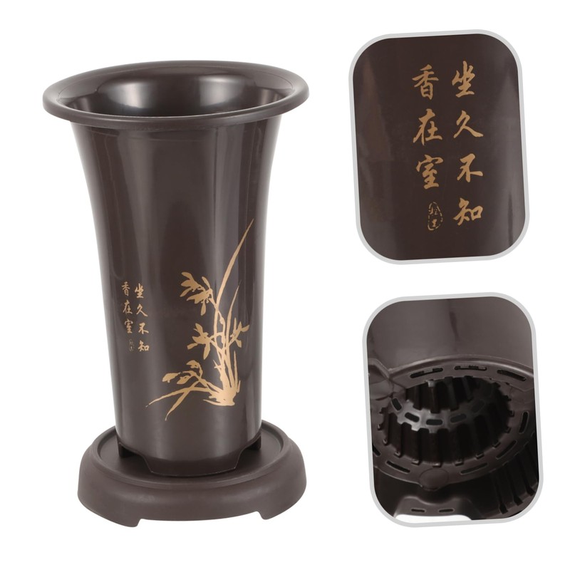 SUPVOX Terracotta Orchid Pots 2 Pack Large Ceramic Planters Home