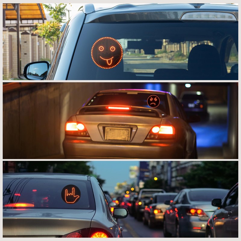 Tomorotec LED Car Expression Display with Remote Control for Quick