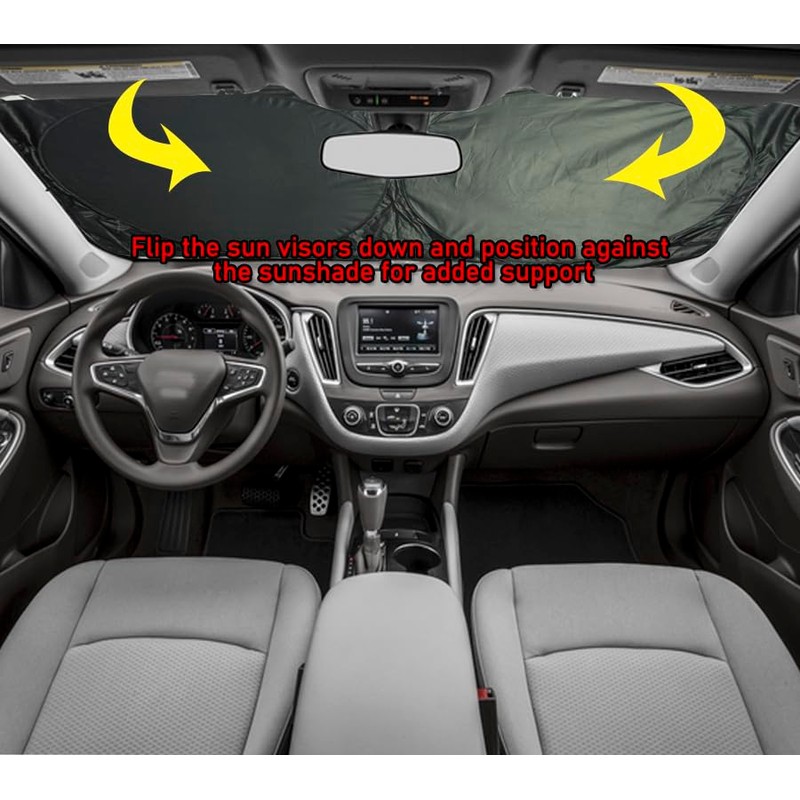 Gven Windshield Sun Shade Universal Fit for Car Window Sunshades