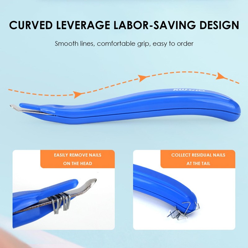 2 Piece Staple Remover, Portable Nail Puller, Manual Nail Removal