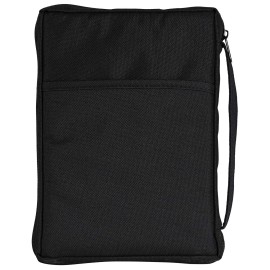 Real Men TD Bible Case PU Fabric with Zipper Closure Protective Book Cover for A4 A5 A3 Sizes Jesus LoverSize: LARGE , Color: Black/White