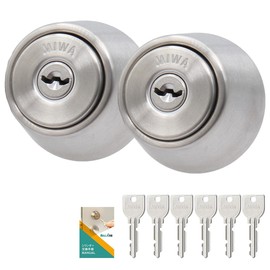 MIWA Miwa Lock Key Replacement U9 Cylinder Lock LSP+LSP TE24 Silver (ST Color) MCY-436 2 Identical Keys Replacement Instructions Included PESP TE0 LE0 QDC