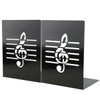 A Pair Black Fashion Creative Music Note Solid Metal Book