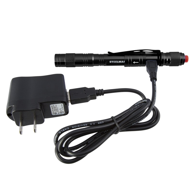 Steelman Pro 78609 Rechargeable 70 Lumen Pen Light in Black