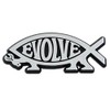 EvolveFish Plastic Auto Emblem - [Silver][5'' x 2'']