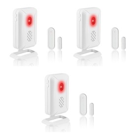 GREENCYCLE Wireless Door Open Sensor Ligh,Entry Door Chime for Business,Door Chime,Anti-Theft Alert,36 Chimes, 4 Adjustable Volume Mute Mode, Suitable for Home, Store, Depot,3PK