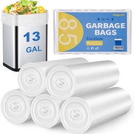Magesh 85 Count 13 Gallon Tall Kitchen Trash Bags, Scent Free, Non-Toxic, Leak-Free, Durable, Easy Dispensing, Universal Size, Multi-Purpose, Buy with Confidence