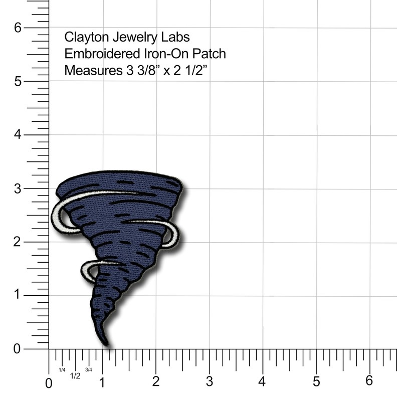 Tornado Embroidered Iron-on Patch