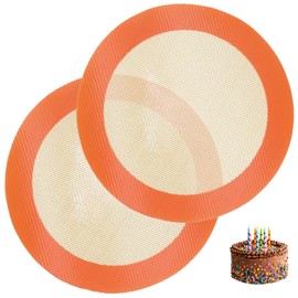 Alfombrillas redondas de silicona para hornear para tartas de 8 pulgadas, grado alimenticio, antiadherentes, reutilizables de silicona para hornear pan / omelette/macaron/pastelería/pastelería/bollo o