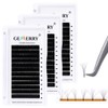 3 x Self-Fanning Volume Eyelashes 0.07 C Curl 12 mm