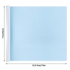 NESCCI Off White & Blue Matte Wrapping Paper,Double Sided Solid Color Pearly-Lustre Paper,Gift Wrapping Paper,Perfect for Wedding,Valentine's Day,Birthday,Christmas,Baby Shower (17 Inches X 32.8 Feet)