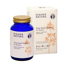 Higher Nature - True Food Vitality for Women - Whole Food Multivitamin for Women - 20 Vitamins & Minerals Including Vitamin C, D, K, B12, and Zinc - Vegan - One Month Supply - 60 Capsules