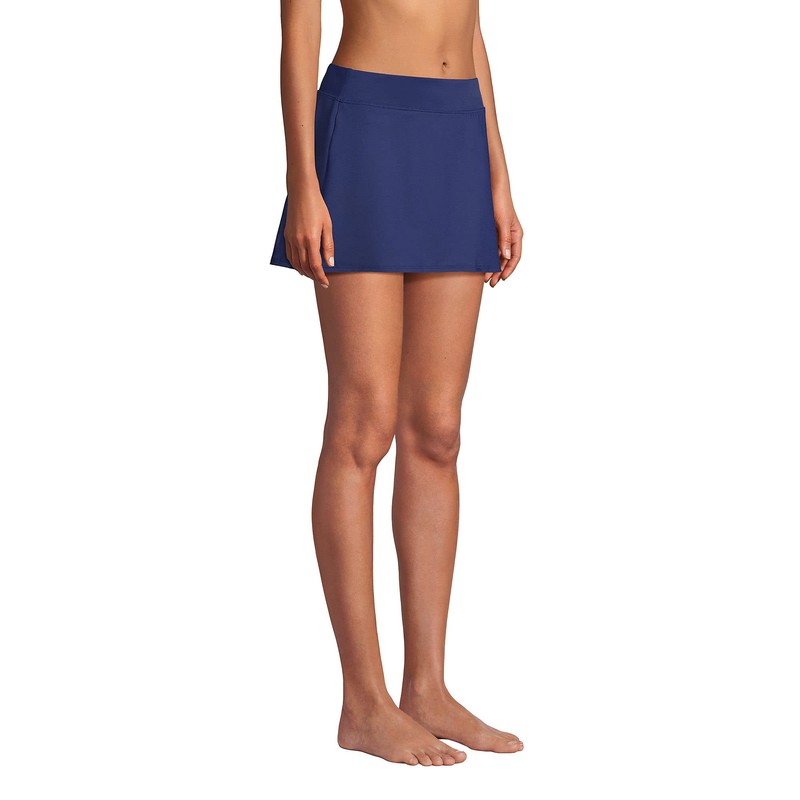 Lands' End Womens Chlorine Resistant Swim Skirt Swim Bottoms Control