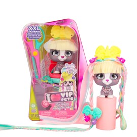 VIP PETS Lady Gigi Collectible Dog Doll with XXL Hair for Styling, Cutting and Creating Individual Hair Extensions, Gift Toy for Children from 3 Years