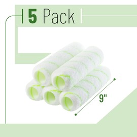 Bates- Paint Roller Covers, 9", 5 Pack, Olive Green Stripes, Covers for Paint Rollers 9 Inch, 9 Inch Paint Roller Covers, Paint Roller Cover, Paint Roller Covers 9 Inch, Large Paint Roller Covers