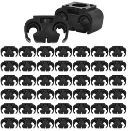 Aiyomi 50pcs Car Brake Line Clip Brake Line Holder Brake Hose Clip Plastic Brake Hose Clip Black