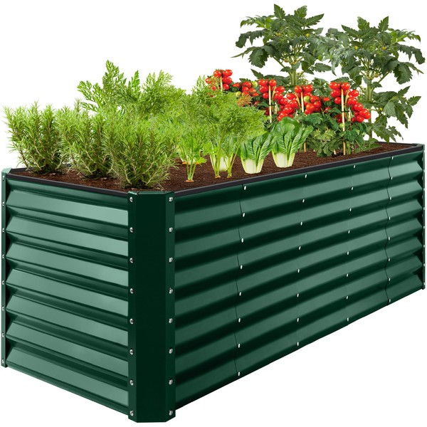 Best Choice Products 8x2x2ft Raised Outdoor Metal Garden Bed, Rectangular