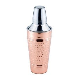 Old Dutch "Fez" Hammered Decor Copper Cocktail Shaker, 31/2" x 9", Copper