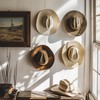 Modern JP Adhesive Hat Hooks for Wall (6-Pack) - Cowboy
