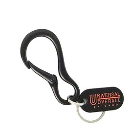 Universal Overalls Key Chain (Brand Logo/Simple), Brand (Easy to Put on and Remove, Durable, Unisex), Genuine UV188MP (Black), Black, Free size