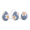 Easter Decoration, Shrub Decoration, Set of Three Embroidered Eggs, Handmade,